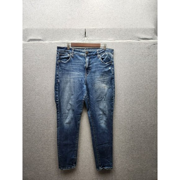 American Eagle Next Level Stretch High Rise Jeggings Size 16 Blue Denim - Picture 1 of 5